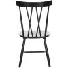 SAFAVIEH Home Collection Friar Natural X-Back Windsor Brown Dining Chair Set of 2(Black)