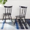 SAFAVIEH Home Collection Friar Natural X-Back Windsor Brown Dining Chair Set of 2(Black)