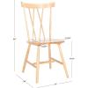 SAFAVIEH Home Collection Friar Natural X-Back Windsor Brown Dining Chair Set of 2(Natural)