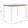 SAFAVIEH Home Collection Izzy White Rectangle 36-inch Dining Counter Table