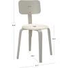SAFAVIEH Home Collection Jo Grey/Cream Upholstered Stackable Dining Chair Set of 2(Grey/Cream)