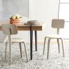 SAFAVIEH Home Collection Jo Grey/Cream Upholstered Stackable Dining Chair Set of 2(Grey/Cream)