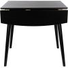 SAFAVIEH Home Collection Kaylee Drop Leaf Dining Room Table DTB1403B, Dark Grey(Matte Black)