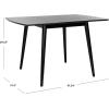 SAFAVIEH Home Collection Kaylee Drop Leaf Dining Room Table DTB1403B, Dark Grey(Matte Black)