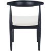 SAFAVIEH Home Collection Lionel Retro Walnut Brown/White Cushion Dining Chair Set of 2 (Fully Assembled)(Black/White)