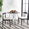 SAFAVIEH Home Collection Lionel Retro Walnut Brown/White Cushion Dining Chair Set of 2 (Fully Assembled)(Black/White)