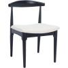 SAFAVIEH Home Collection Lionel Retro Walnut Brown/White Cushion Dining Chair Set of 2 (Fully Assembled)(Black/White)