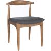 SAFAVIEH Home Collection Lionel Retro Walnut Brown/White Cushion Dining Chair Set of 2 (Fully Assembled)(Walnut/Dark Grey)