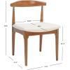SAFAVIEH Home Collection Lionel Retro Walnut Brown/White Cushion Dining Chair Set of 2 (Fully Assembled)(Walnut/White)
