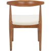 SAFAVIEH Home Collection Lionel Retro Walnut Brown/White Cushion Dining Chair Set of 2 (Fully Assembled)(Walnut/White)