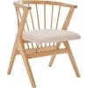 SAFAVIEH Home Collection Noah Natural Brown/Beige Cushion Spindle Dining Chair Set of 2 (Fully Assembled)(Natural)