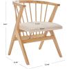 SAFAVIEH Home Collection Noah Natural Brown/Beige Cushion Spindle Dining Chair Set of 2 (Fully Assembled)(Natural)