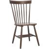 SAFAVIEH Home Collection Parker Farmhouse Raspberry Windsor Spindle Solid Wood Dining Chair Set of 2(Dark Walnut)