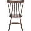 SAFAVIEH Home Collection Parker Farmhouse Raspberry Windsor Spindle Solid Wood Dining Chair Set of 2(Dark Walnut)