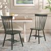 SAFAVIEH Home Collection Parker Farmhouse Raspberry Windsor Spindle Solid Wood Dining Chair Set of 2(Garden Green)