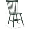 SAFAVIEH Home Collection Parker Farmhouse Raspberry Windsor Spindle Solid Wood Dining Chair Set of 2(Garden Green)
