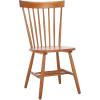 SAFAVIEH Home Collection Parker Farmhouse Raspberry Windsor Spindle Solid Wood Dining Chair Set of 2(Honey)