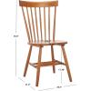 SAFAVIEH Home Collection Parker Farmhouse Raspberry Windsor Spindle Solid Wood Dining Chair Set of 2(Honey)