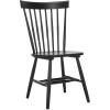 SAFAVIEH Home Collection Parker Farmhouse Raspberry Windsor Spindle Solid Wood Dining Chair Set of 2(Matte Black)