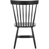 SAFAVIEH Home Collection Parker Farmhouse Raspberry Windsor Spindle Solid Wood Dining Chair Set of 2(Matte Black)
