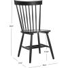 SAFAVIEH Home Collection Parker Farmhouse Raspberry Windsor Spindle Solid Wood Dining Chair Set of 2(Matte Black)
