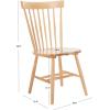 SAFAVIEH Home Collection Parker Farmhouse Raspberry Windsor Spindle Solid Wood Dining Chair Set of 2(Natural)
