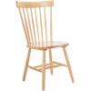 SAFAVIEH Home Collection Parker Farmhouse Raspberry Windsor Spindle Solid Wood Dining Chair Set of 2(Natural)