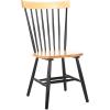 SAFAVIEH Home Collection Parker Farmhouse Raspberry Windsor Spindle Solid Wood Dining Chair Set of 2(Natural/Black)