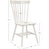 SAFAVIEH Home Collection Parker Farmhouse Raspberry Windsor Spindle Solid Wood Dining Chair Set of 2(Off White)