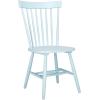 SAFAVIEH Home Collection Parker Farmhouse Raspberry Windsor Spindle Solid Wood Dining Chair Set of 2(Pale Blue)