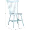SAFAVIEH Home Collection Parker Farmhouse Raspberry Windsor Spindle Solid Wood Dining Chair Set of 2(Pale Blue)