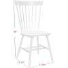 SAFAVIEH Home Collection Parker Farmhouse Raspberry Windsor Spindle Solid Wood Dining Chair Set of 2(White)