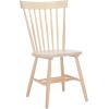 SAFAVIEH Home Collection Parker Farmhouse Raspberry Windsor Spindle Solid Wood Dining Chair Set of 2(White Washed)