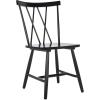 SAFAVIEH Home Collection Tayten Black Solid Wood Windsor Spindle Back Dining Chair Set of 2(Black)