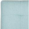 SAFAVIEH Home Collection Thompson Clay Faux Leather/ Espresso 30-inch Nailhead Trim Tufted Kitchen Breakfast Nook Dining Pub Bar Stool(Sky Blue)