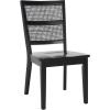 SAFAVIEH Home Collection Toril Coastal Black/White/Natural Dining Chair Set of 2(Black)