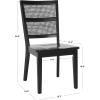 SAFAVIEH Home Collection Toril Coastal Black/White/Natural Dining Chair Set of 2(Black)