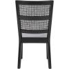 SAFAVIEH Home Collection Toril Coastal Black/White/Natural Dining Chair Set of 2(Black)