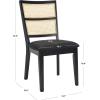 SAFAVIEH Home Collection Toril Coastal Black/White/Natural Dining Chair Set of 2(Black/Black)