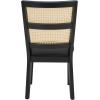 SAFAVIEH Home Collection Toril Coastal Black/White/Natural Dining Chair Set of 2(Black/Black)