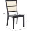 SAFAVIEH Home Collection Toril Coastal Black/White/Natural Dining Chair Set of 2(Black/Natural)