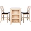 SAFAVIEH Home Everest White Washed Wood 3-Piece Storage Shelves Pub Set, WhiteWashed(White Washed)
