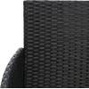 SAFAVIEH Outdoor Collection Abdul Natural/White Cushion 4-Piece Conversation Patio Set PAT7504D(Black/Light Grey)