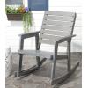 SAFAVIEH Outdoor Collection Alexei Ash Grey Rocking Chair(Ash Grey)