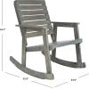 SAFAVIEH Outdoor Collection Alexei Ash Grey Rocking Chair(Ash Grey)