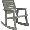 SAFAVIEH Outdoor Collection Alexei Ash Grey Rocking Chair(Ash Grey)