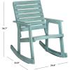 SAFAVIEH Outdoor Collection Alexei Ash Grey Rocking Chair(Chinese Blue)
