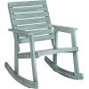 SAFAVIEH Outdoor Collection Alexei Ash Grey Rocking Chair(Chinese Blue)
