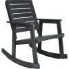 SAFAVIEH Outdoor Collection Alexei Ash Grey Rocking Chair(Dark Slate Gray)