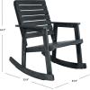 SAFAVIEH Outdoor Collection Alexei Ash Grey Rocking Chair(Dark Slate Gray)